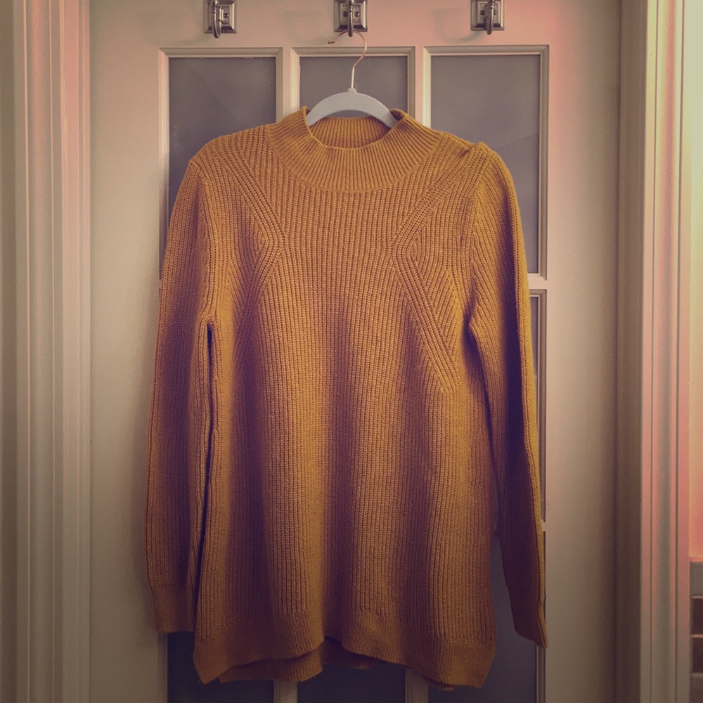 Mustard yellow knit sweater from Nordstrom